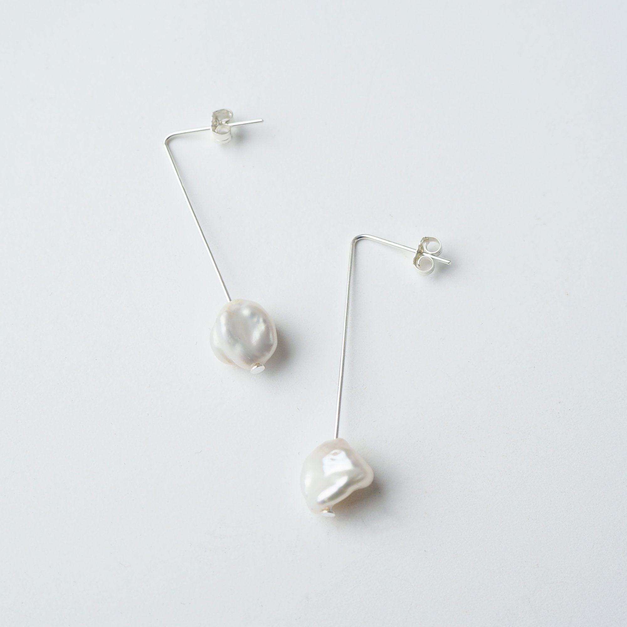 NEW* Parla Earrings One / Sterling silver pearl drop